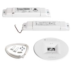   Kanlux 1,2W, 297 lm, IP65, 5000K, 228x42 mm, fehér, műanyag házas, hideg fehér vészvilágító lámpatest, ONTEC C - nyílt terű helyiségekben felhasználható