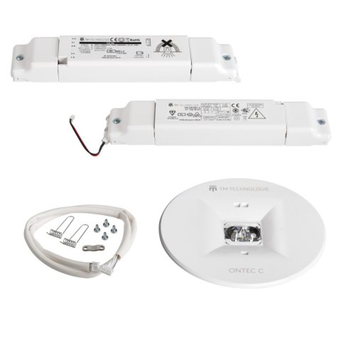 Kanlux 1,2W, 297 lm, IP65, 5000K, 228x42 mm, fehér, műanyag házas, hideg fehér vészvilágító lámpatest, ONTEC C - nyílt terű helyiségekben felhasználható