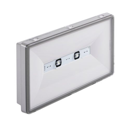 Kanlux 6,5W, 225 lm, IP65, 5000K, 269x144 mm, fehér, műanyag házas, hideg fehér vészvilágító lámpatest, ONTEC S - nyílt terű helyiségekben felhasználható