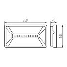 Kanlux 6,5W, 225 lm, IP65, 5000K, 269x144 mm, fehér, műanyag házas, hideg fehér vészvilágító lámpatest, ONTEC S - nyílt terű helyiségekben felhasználható