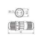 Kanlux, 250V AC, fekete, IP68, 3x1MM2, KONEKTOR IQ-LED FL QC I 3x1MM2 - 2 év garancia