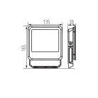 Kanlux IQ LED 20W 2300 lm IP 65 4000K alumínium természetes fehér kültéri LED reflektor - opál edzett üveg búrával, 50 000 h élettartam, 5 év garancia