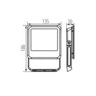Kanlux IQ LED 30W 3450 lm IP 65 4000K alumínium természetes fehér kültéri LED reflektor - opál edzett üveg búrával, 50 000 h élettartam, 5 év garancia