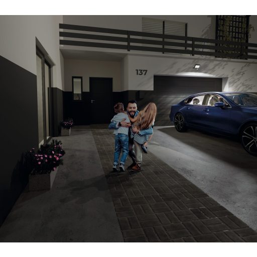 Kanlux IQ LED 90W 10800 lm IP 65 4000K alumínium természetes fehér kültéri LED reflektor - opál edzett üveg búrával, 50 000 h élettartam, 5 év garancia