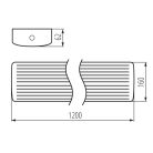 Kanlux 22/40W, 4400 lm, 4000K, 62x1200 mm, fehér, acél házas, fehér linerális lámpatest, MEBA LED - állítható fényáramú, színhőmérsékletű, opál búrával