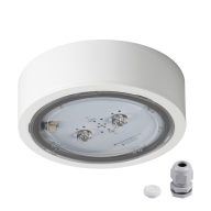   Kanlux 4,5W, 499 lm, IP65, 5000K, Ø170 mm, fehér, műanyag házas, hideg fehér vészvilágító lámpatest, ITECH - nyílt terű helyiségekben felhasználható