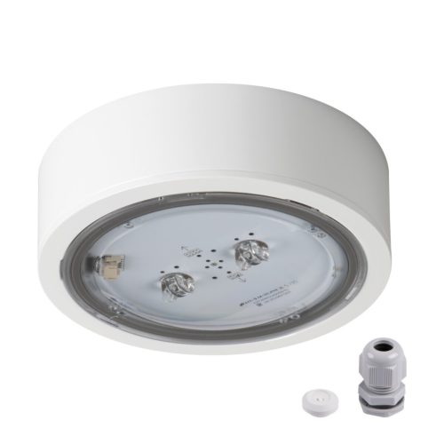 Kanlux 4,5W, 499 lm, IP65, 5000K, Ø170 mm, fehér, műanyag házas, hideg fehér vészvilágító lámpatest, ITECH - nyílt terű helyiségekben felhasználható