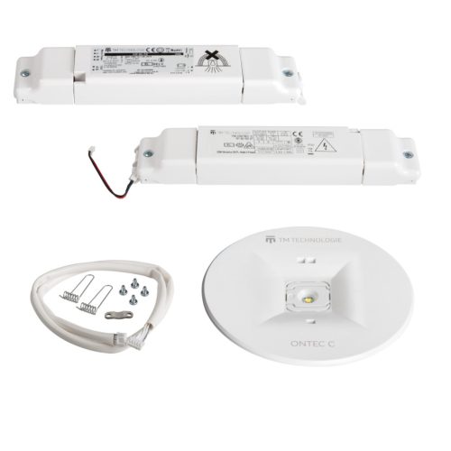 Kanlux 1,2W, 338 lm, IP65, 5000K, 269x144 mm, fehér, műanyag házas, hideg fehér vészvilágító lámpatest, ONTEC S - nyílt terű helyiségekben felhasználható