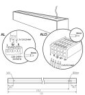 Kanlux 47W, 5500 lm, 4000K, fekete, alumínium házas, természetes fehér LED linerális lámpatest, AL-MH-NT - 50 000 h élettartam