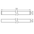Kanlux 10W, 1150 lm, 3000K, fehér, alumínium házas, meleg fehér LED lineáris lámpatest, ALIN-SL-NT - 50 000 h élettartam
