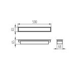 Kanlux 9W, 1100 lm, 4000K, fehér, alumínium házas, természetes fehér LED linerális lámpatest, AL-SL-PT - 50 000 h élettartam