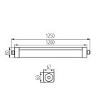 Kanlux 37W, 5000 lm, 4000K, IP65, IK08, 1250 mm természetes fehér sorolható por- és páramentes lámpatest, TP STRONG - vízálló, ütésálló