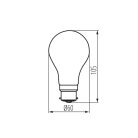 Kanlux XLED 10W, 1520 lm, 2700K, 320°, A60, B22, meleg fehér LED fényforrás - hagyományos izzó alakú, széles fényeloszlás, bajonett záras foglalattal