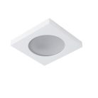 Kanlux 80x80 mm, GU10, IP44, fehér színű, alumínium házas, szögletes spot lámpa keret, FLINI