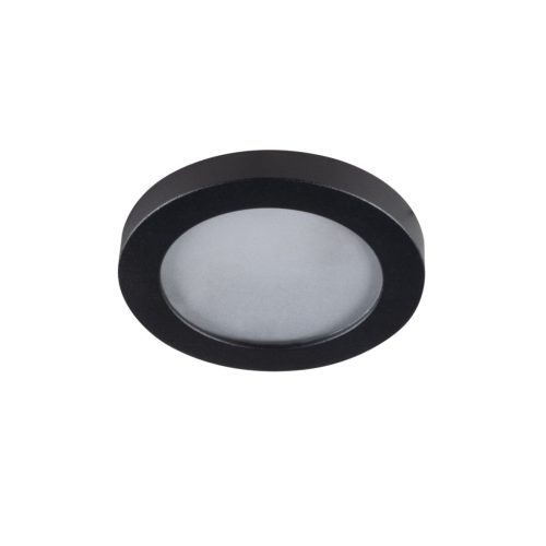 Kanlux Ø80 mm, GU10, IP44, fekete színű, alumínium házas, kerek spot lámpa keret, FLINI