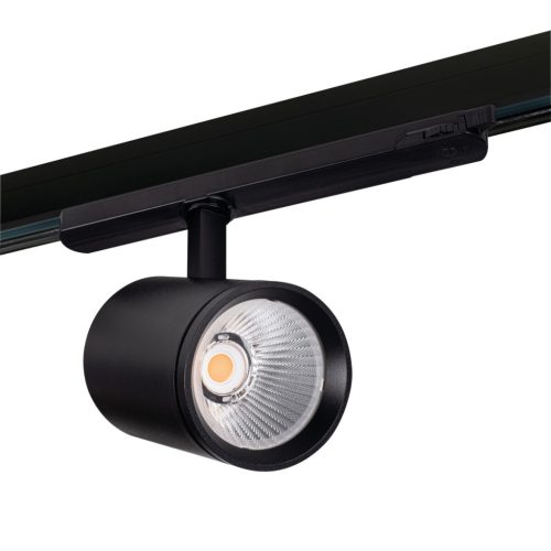 Kanlux 30W, 3000 lm, 4000K, RA90, Ø90 mm, fekete, alumínium házas, természetes fehér 360°-ban állítható sínre szerelhető lámpatest, ACORD ATL1