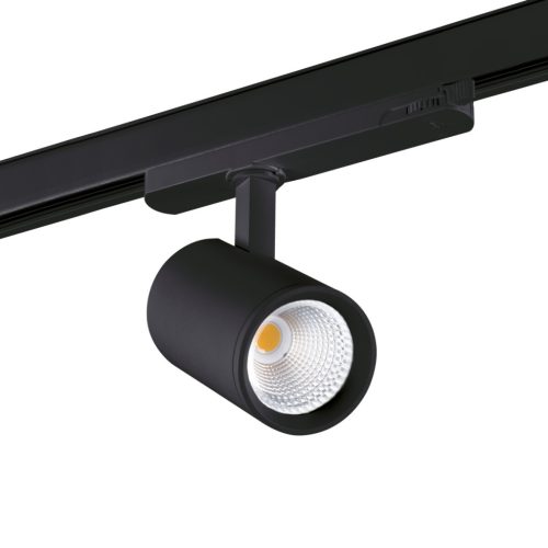 Kanlux 18W, 1800 lm, 4000K, RA90, Ø75 mm, fekete, alumínium házas, természetes fehér 360°-ban állítható sínre szerelhető lámpatest, ACORD ATL1