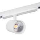 Kanlux 30W, 2850 lm, 3000K, RA90, Ø90 mm, fehér, alumínium házas, meleg fehér 360°-ban állítható sínre szerelhető lámpatest, ACORD ATL1
