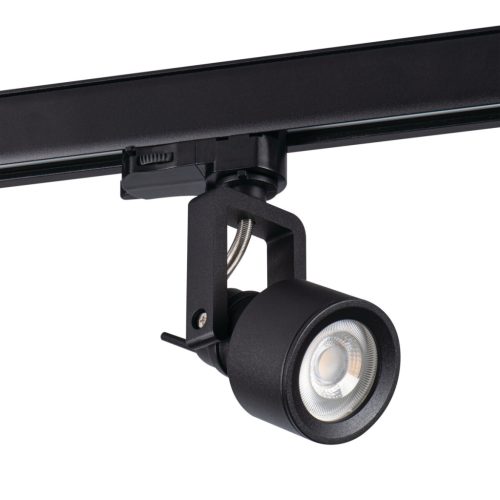 Kanlux GU10, Ø58 mm, fekete, alumínium házas sínre szerelhető lámpatest, ACORD ATL5