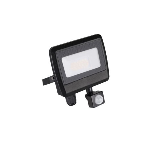 Kanlux 20W 1600 lm IP 44 4000K fekete, alumínium természetes fehér kültéri mozgásérzékelős LED reflektor, ANTEM LED - opál edzett üveg búrával