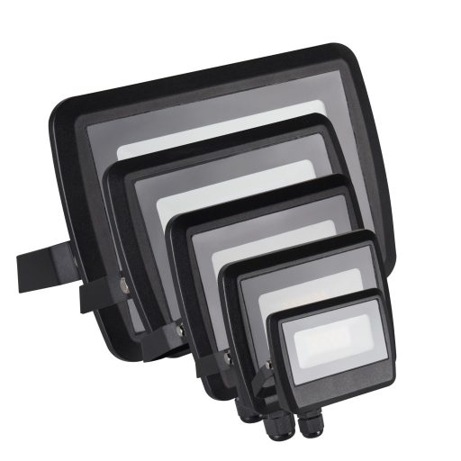 Kanlux 10W 800 lm IP 65 4000K fekete, alumínium természetes fehér kültéri LED reflektor, ANTEM LED - opál edzett üveg búrával