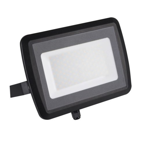 Kanlux 100W 9500 lm IP 65 4000K fekete, alumínium természetes fehér kültéri LED reflektor, ANTEM LED - opál edzett üveg búrával