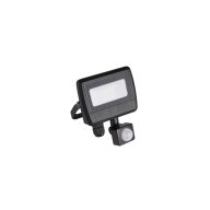   Kanlux 10W 800 lm IP 44 4000K fekete, alumínium természetes fehér kültéri mozgásérzékelős LED reflektor, ANTEM LED - opál edzett üveg búrával