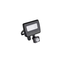   Kanlux 10W 800 lm IP 44 4000K fekete, alumínium természetes fehér kültéri mozgásérzékelős LED reflektor, ANTEM LED - opál edzett üveg búrával
