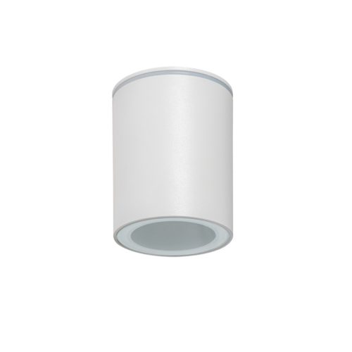 Kanlux kültéri mennyezeti spot lámpatest GU10 foglalattal, IP 65, Ø70 mm, henger alakú, fehér, alumínium, AQILO