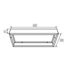 Kanlux ADTR-H 3060 W kiemelő keret, fehér, acél, 65x300x600 mm – LED panel adapter kiemeléshez