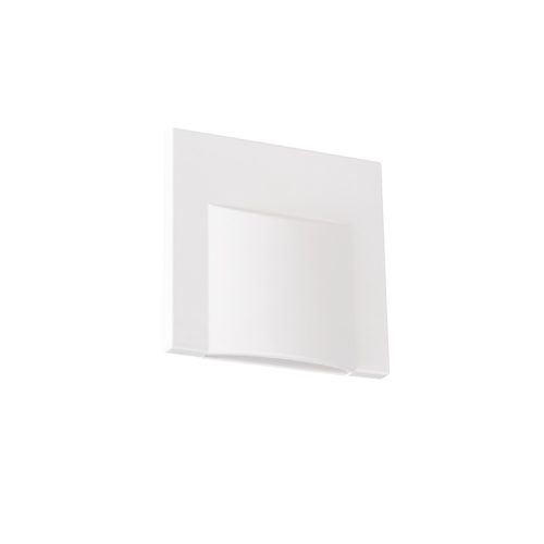 Kanlux 0,8W, 15 lm, 12V, 3000K, 75x75 mm meleg fehér süllyeszthető szögletes műanyag lépcsővilágító - 30 000 h élettartam