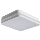 Kanlux 24W, 2060 lm, 4000K, IP54, 260x260 mm, szögletes, fehér, műanyag házas természetes fehér, mozgásérzékelős LED mennyezeti lámpatest, BENO LED