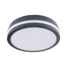 Kanlux 18W, 1400 lm, 4000K, IP54, Ø220 mm, kerek, grafit, műanyag házas természetes fehér LED mennyezeti lámpatest, BENO LED