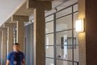 Kanlux 18W, 1400 lm, 4000K, IP54, 220x220 mm, szögletes, grafit, műanyag házas természetes fehér LED mennyezeti lámpatest, BENO LED