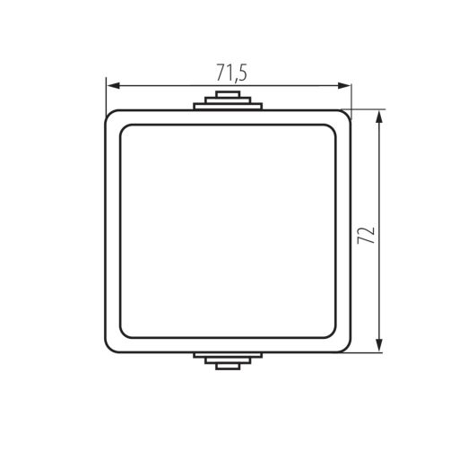 Kanlux 10A, 250V, 72x72 mm, IP54 váltókapcsoló, TEKNO – kültéri villanykapcsoló