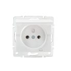 Kanlux 16A/250V AC, fehér, IP44, szimpla francia csatlakozóaljzat érintkezés védelemmel, LOGI – egy lámpa/csoport vezérléséhez