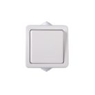 Kanlux 10A/250V AC, fehér, IP54, egypólusú kapcsoló, TEKNO – egy lámpa/csoport vezérléséhez