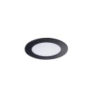 Kanlux felületre szerelhető lámpatest, 6W, 270 lm, Ø120 mm, 110°, 3000K, IP44, kerek, fekete, meleg fehér, ROUNDA V2LED