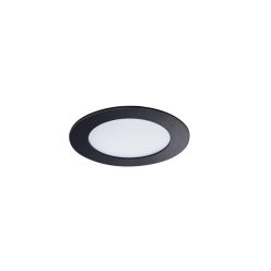   Kanlux felületre szerelhető lámpatest, 6W, 270 lm, Ø120 mm, 110°, 3000K, IP44, kerek, fekete, meleg fehér, ROUNDA V2LED