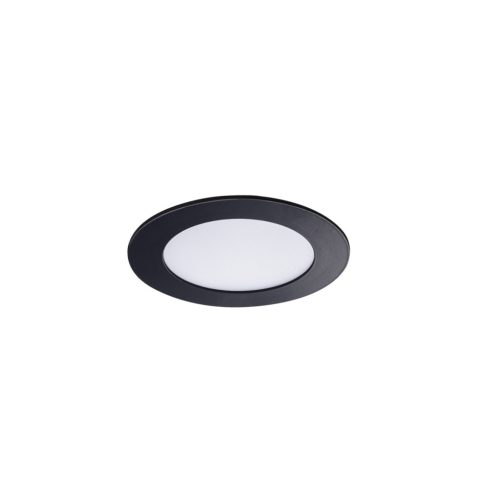 Kanlux felületre szerelhető lámpatest, 6W, 270 lm, Ø120 mm, 110°, 3000K, IP44, kerek, fekete, meleg fehér, ROUNDA V2LED