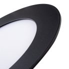 Kanlux felületre szerelhető lámpatest, 6W, 270 lm, Ø120 mm, 110°, 3000K, IP44, kerek, fekete, meleg fehér, ROUNDA V2LED