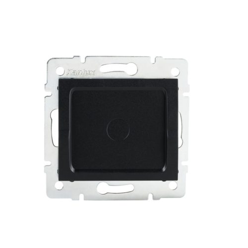 Kanlux 71x71 mm, IP20, matt fekete, végzáró elem, Logi – a kapcsolórendszer esztétikus lezárásához