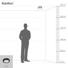 Kanlux felületre szerelhető lámpatest, 12W, 660 lm, Ø170 mm, 110°, 4000K, IP20, kerek, fekete, CARSA V2LED