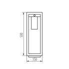 Kanlux E27, IP44, 500x150 mm, barna, alumínium házas kerti lámpatest, VIMO