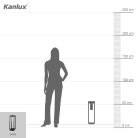 Kanlux E27, IP44, 500x150 mm, barna, alumínium házas kerti lámpatest, VIMO