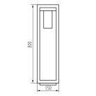 Kanlux E27, IP44, 800x150 mm, barna, alumínium házas kerti lámpatest, VIMO