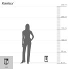 Kanlux kerti lámpatest E27 foglalattal, 270 mm, IP44, szögletes, fekete színű, alumínium házú, VIMO