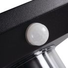 Kanlux kerti lámpatest E27 foglalattal, 270 mm, IP44, szögletes, fekete színű, alumínium házú, VIMO - mozgásérzékelővel felszerelt