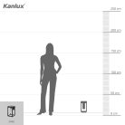 Kanlux kerti lámpatest E27 foglalattal, 270 mm, IP44, szögletes, fekete színű, alumínium házú, VIMO - mozgásérzékelővel felszerelt