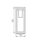 Kanlux E27, IP44, 500x150 mm, barna, alumínium házas kerti lámpatest, VIMO